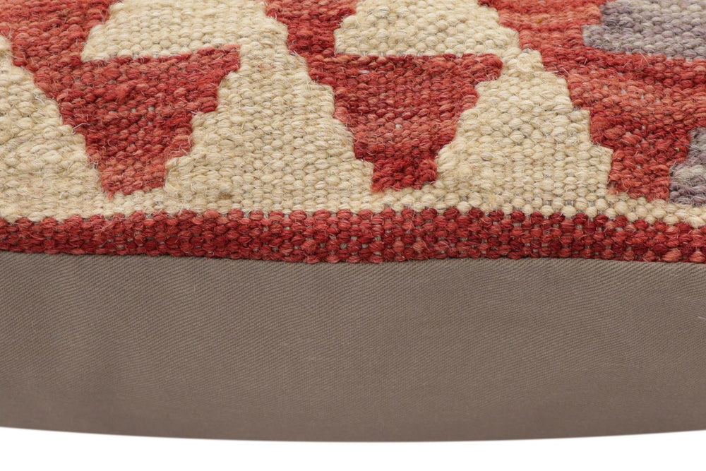 handmade Traditional Pillow Red Rust Hand-Woven SQUARE 100% WOOL Hand woven turkish pillow2 x 2
