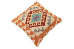 handmade Traditional Pillow Red Beige Hand-Woven SQUARE 100% WOOL Hand woven turkish pillow2 x 2