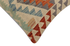 handmade Traditional Pillow Beige Rust Hand-Woven SQUARE 100% WOOL Hand woven turkish pillow2 x 2