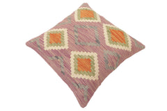handmade Traditional Pillow Purple Rust Hand-Woven SQUARE 100% WOOL Hand woven turkish pillow2 x 2