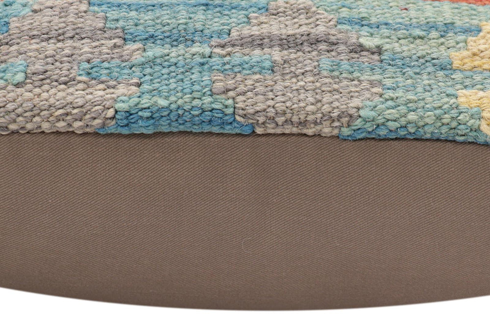 handmade Traditional Pillow Red Blue Hand-Woven SQUARE 100% WOOL Hand woven turkish pillow2 x 2