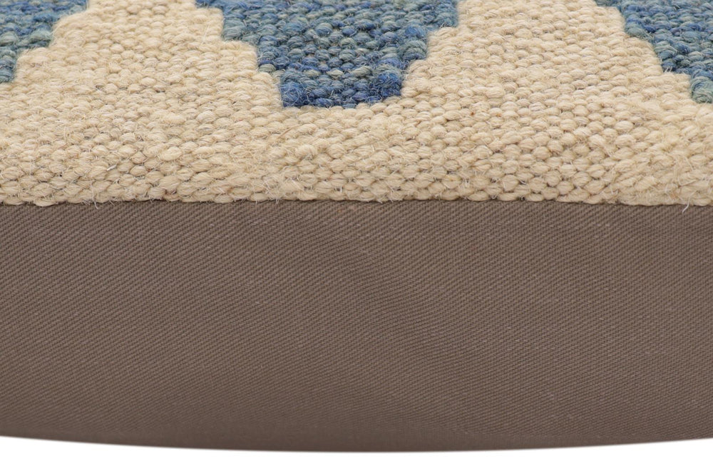 handmade Traditional Pillow Blue Red Hand-Woven SQUARE 100% WOOL Hand woven turkish pillow2 x 2