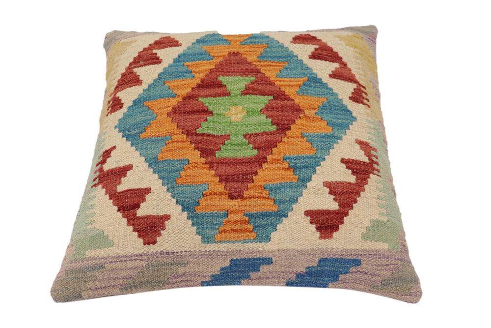 handmade Traditional Pillow Red Rust Hand-Woven SQUARE 100% WOOL Hand woven turkish pillow2 x 2