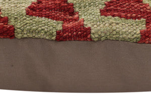 handmade Traditional Pillow Red Blue Hand-Woven SQUARE 100% WOOL  Hand woven turkish pillow  2 x 2