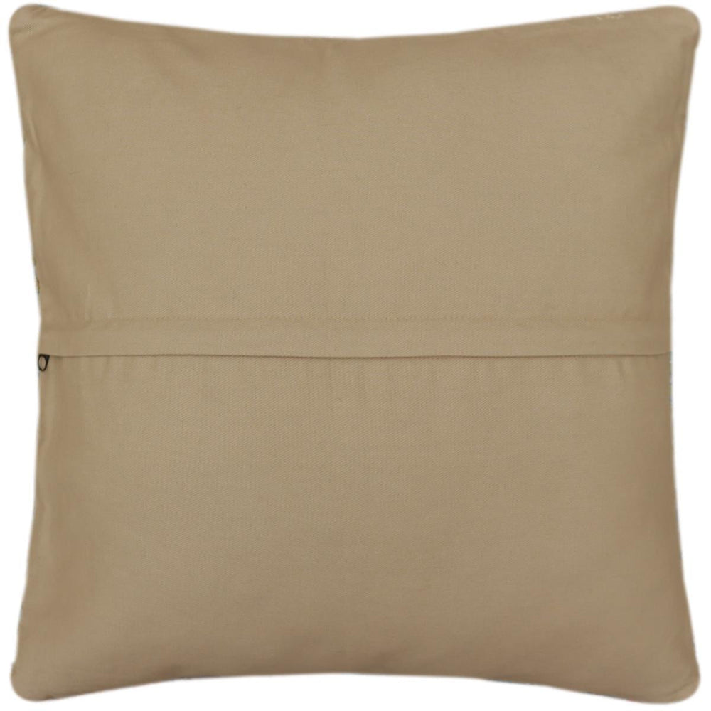 handmade Traditional Pillow Blue Rust Hand-Woven SQUARE 100% WOOL  Hand woven turkish pillow  2 x 2