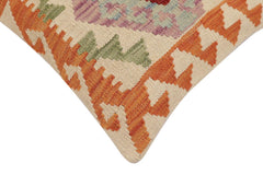 handmade Traditional Pillow Rust Beige Hand-Woven SQUARE 100% WOOL Hand woven turkish pillow2 x 2