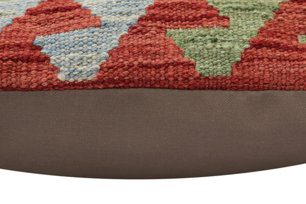 handmade Traditional Pillow Red Blue Hand-Woven SQUARE 100% WOOL Hand woven turkish pillow2 x 2