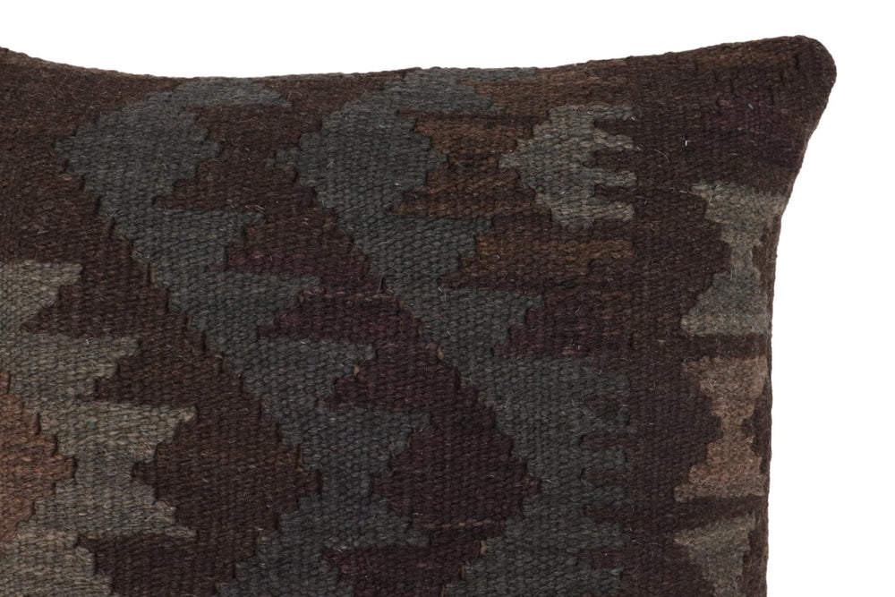 handmade Traditional Pillow Brown Purple Hand-Woven SQUARE 100% WOOL Hand woven turkish pillow2 x 2