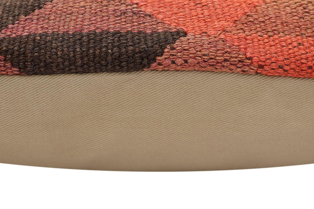 handmade Traditional Pillow Red Brown Hand-Woven SQUARE 100% WOOL Hand woven turkish pillow2 x 2