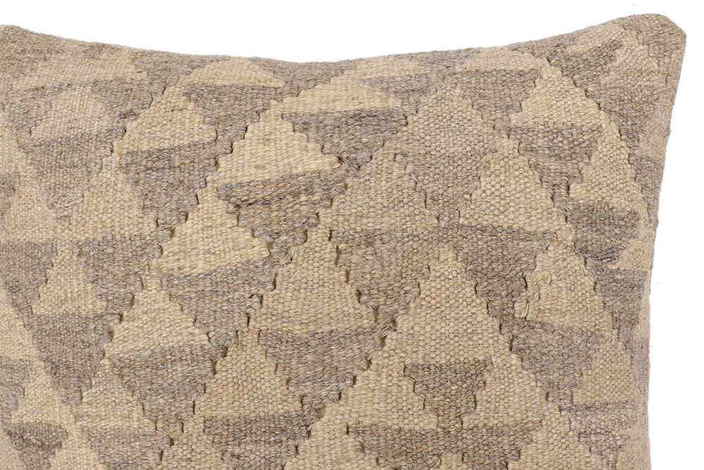 handmade Traditional Pillow Beige Tan Hand-Woven SQUARE 100% WOOL Hand woven turkish pillow2 x 2