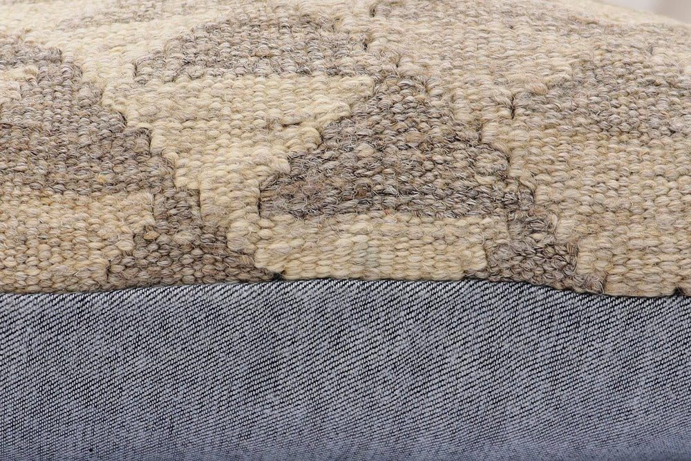 handmade Traditional Pillow Beige Tan Hand-Woven SQUARE 100% WOOL Hand woven turkish pillow2 x 2
