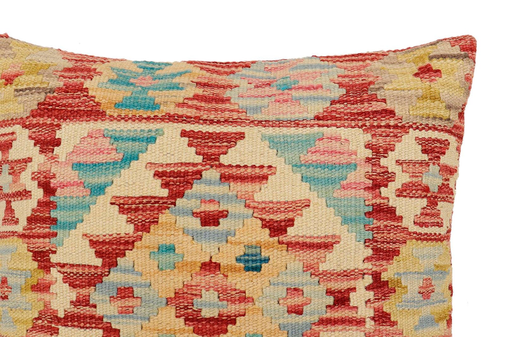 handmade Traditional Pillow Rust Beige Hand-Woven SQUARE 100% WOOL Hand woven turkish pillow2 x 2