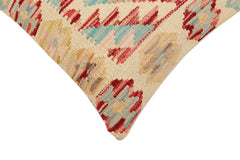 handmade Traditional Pillow Beige Rust Hand-Woven SQUARE 100% WOOL Hand woven turkish pillow2 x 2