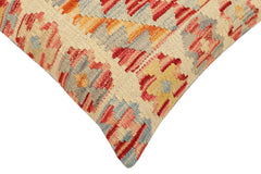 handmade Traditional Pillow Beige Rust Hand-Woven SQUARE 100% WOOL Hand woven turkish pillow2 x 2