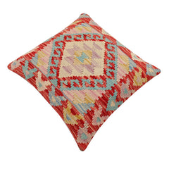 handmade Traditional Pillow Red Beige Hand-Woven SQUARE 100% WOOL Hand woven turkish pillow2 x 2