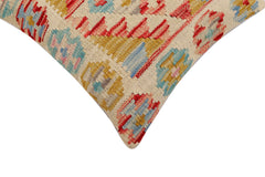 handmade Traditional Pillow Beige Red Hand-Woven SQUARE 100% WOOL Hand woven turkish pillow2 x 2