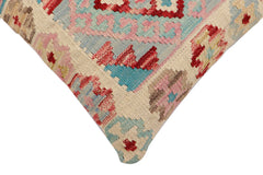 handmade Traditional Pillow Red Blue Hand-Woven SQUARE 100% WOOL Hand woven turkish pillow2 x 2
