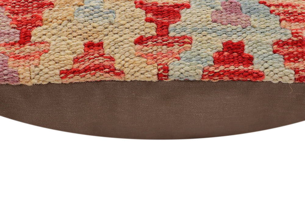 handmade Traditional Pillow Red Blue Hand-Woven SQUARE 100% WOOL Hand woven turkish pillow2 x 2