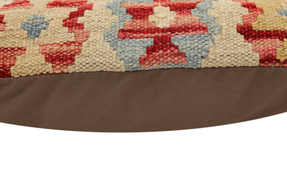 handmade Traditional Pillow Red Blue Hand-Woven SQUARE 100% WOOL Hand woven turkish pillow2 x 2