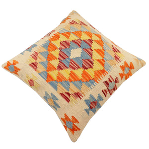 handmade Traditional Pillow Beige Rust Hand-Woven SQUARE 100% WOOL Hand woven turkish pillow2 x 2