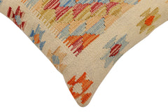 handmade Traditional Pillow Beige Rust Hand-Woven SQUARE 100% WOOL Hand woven turkish pillow2 x 2