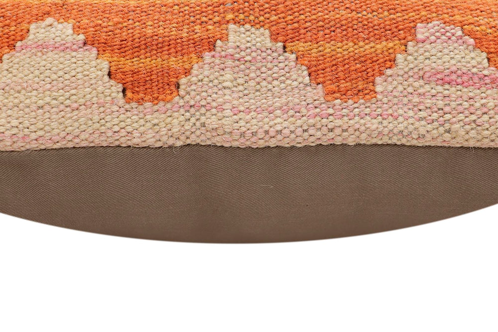 handmade Traditional Pillow Rust Red Hand-Woven SQUARE 100% WOOL Hand woven turkish pillow2 x 2