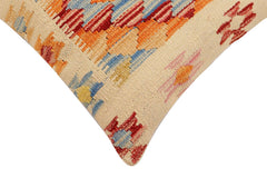handmade Traditional Pillow Beige Rust Hand-Woven SQUARE 100% WOOL Hand woven turkish pillow2 x 2