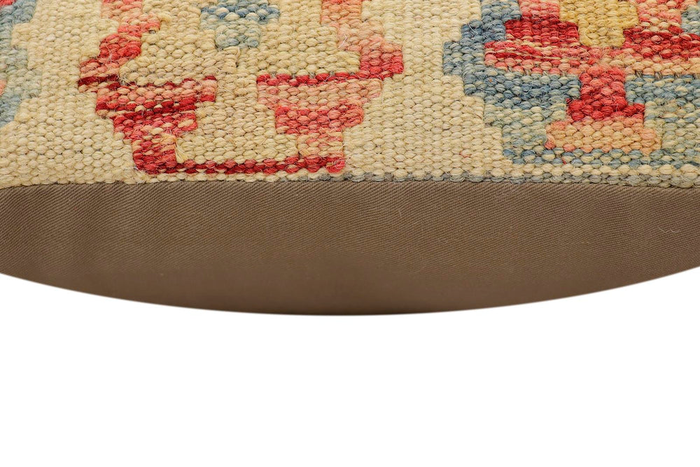 handmade Traditional Pillow Red Rust Hand-Woven SQUARE 100% WOOL Hand woven turkish pillow2 x 2