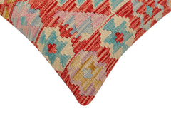 handmade Traditional Pillow Red Blue Hand-Woven SQUARE 100% WOOL Hand woven turkish pillow2 x 2