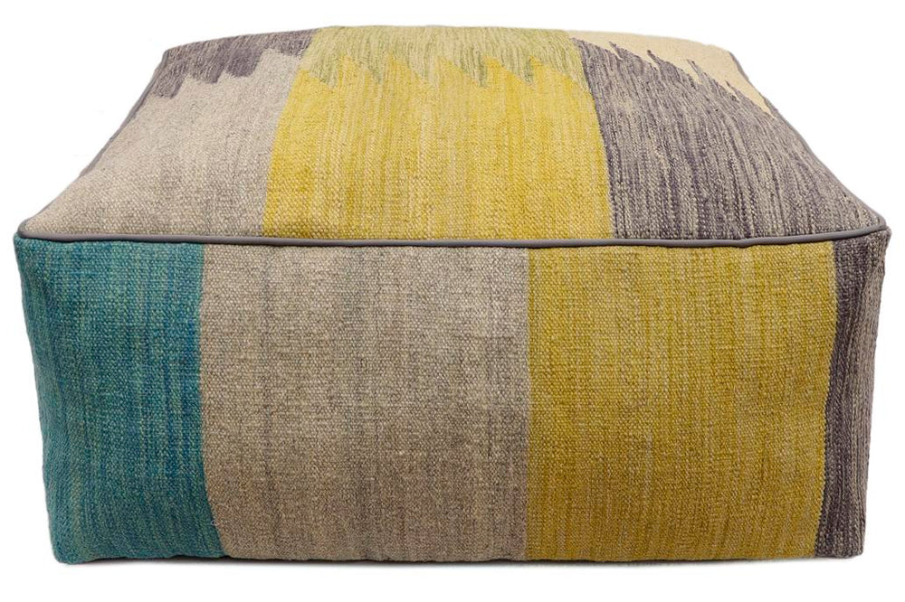 handmade Modern Floor Cushion Gray Gray Hand-made SQUARE 100% WOOL Floor Cushion Floor Pillow
