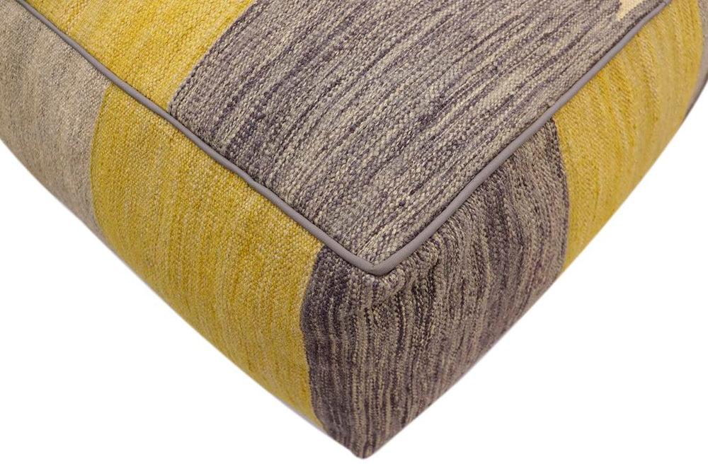 handmade Modern Floor Cushion Gray Gray Hand-made SQUARE 100% WOOL Floor Cushion Floor Pillow