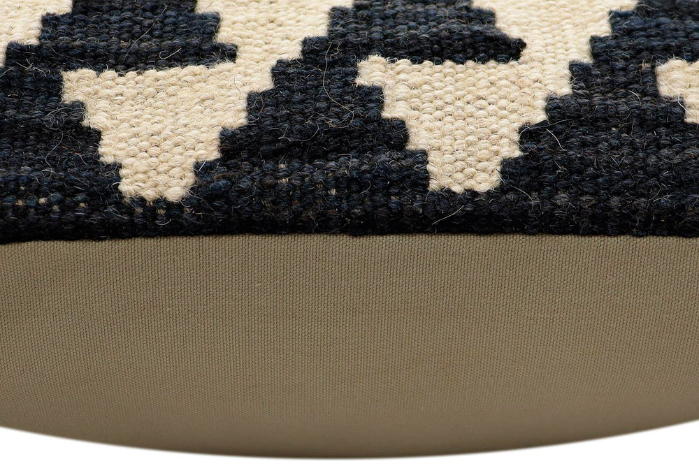 handmade Traditional Pillow Blue Rust Hand-Woven SQUARE 100% WOOL Hand woven turkish pillow2 x 2