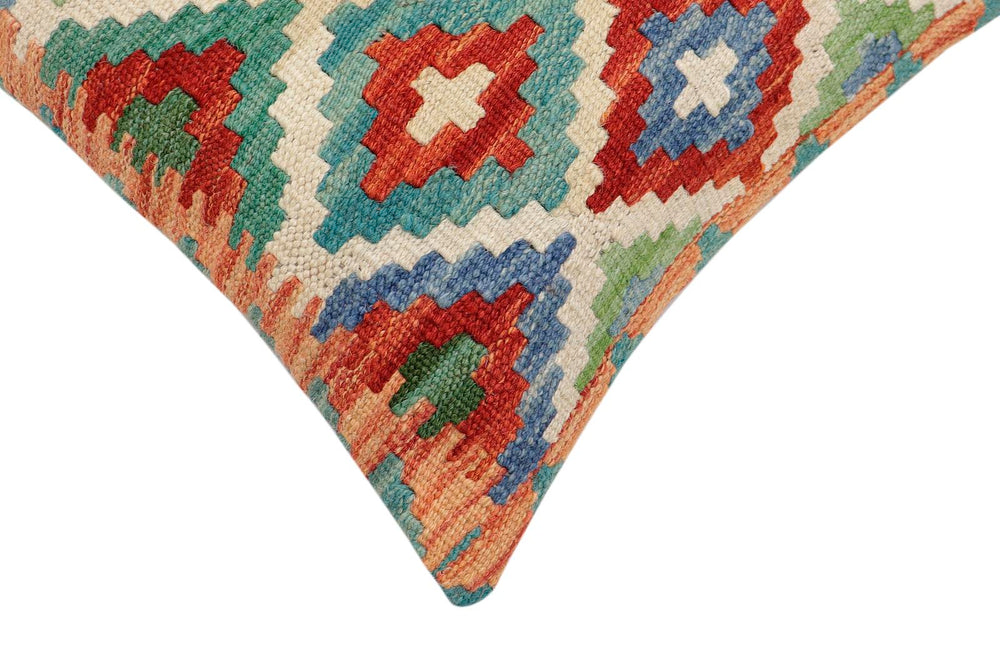 handmade Traditional Pillow Beige Rust Hand-Woven SQUARE 100% WOOL Hand woven turkish pillow2 x 2