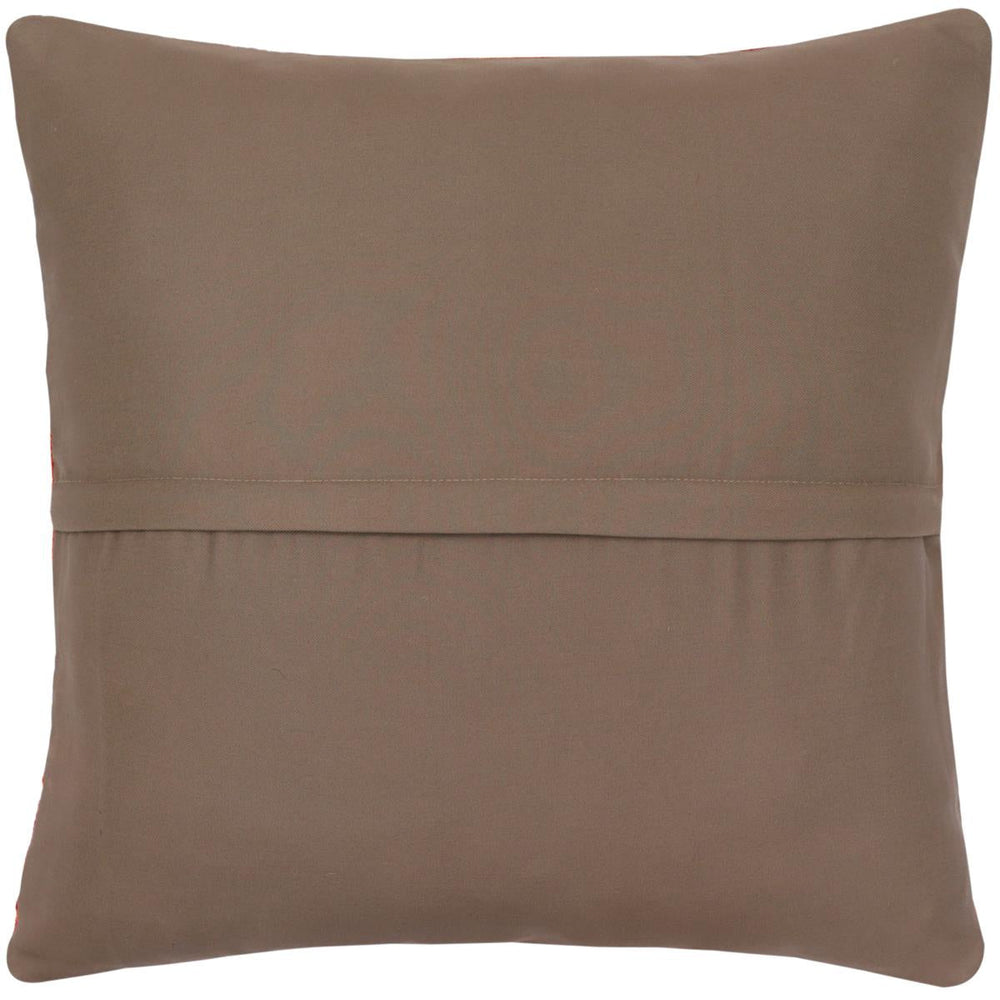 handmade Traditional Pillow Rust Blue Hand-Woven SQUARE 100% WOOL Hand woven turkish pillow2 x 2