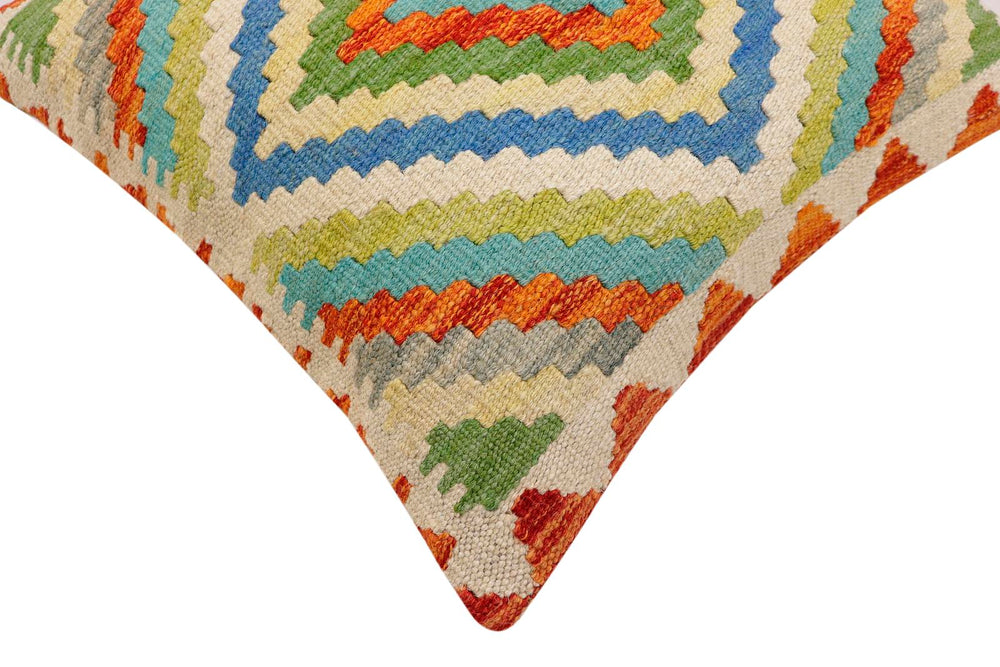 handmade Traditional Pillow Rust Beige Hand-Woven SQUARE 100% WOOL Hand woven turkish pillow2 x 2