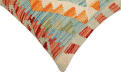 handmade Traditional Pillow Red Blue Hand-Woven SQUARE 100% WOOL Hand woven turkish pillow2 x 2