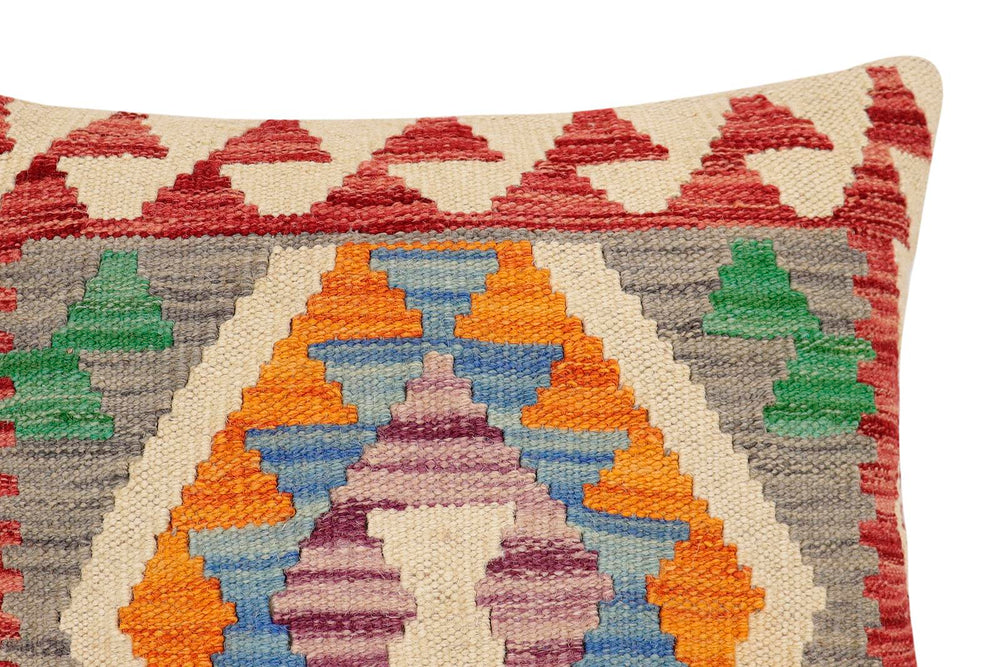 handmade Traditional Pillow Red Blue Hand-Woven SQUARE 100% WOOL Hand woven turkish pillow2 x 2