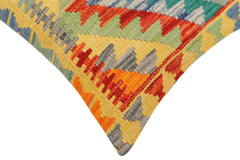handmade Traditional Pillow Rust Blue Hand-Woven SQUARE 100% WOOL Hand woven turkish pillow2 x 2