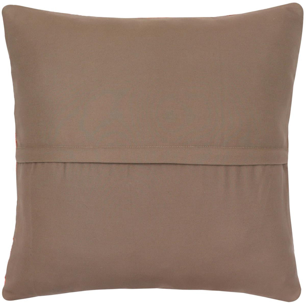 handmade Traditional Pillow Rust Blue Hand-Woven SQUARE 100% WOOL Hand woven turkish pillow2 x 2