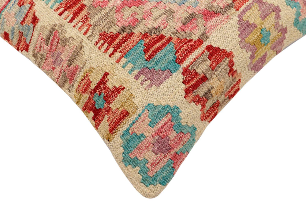 handmade Traditional Pillow Red Blue Hand-Woven SQUARE 100% WOOL Hand woven turkish pillow2 x 2