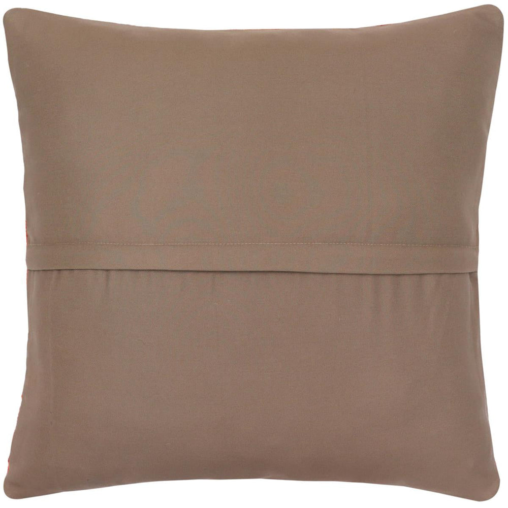 handmade Traditional Pillow Rust Blue Hand-Woven SQUARE 100% WOOL Hand woven turkish pillow2 x 2
