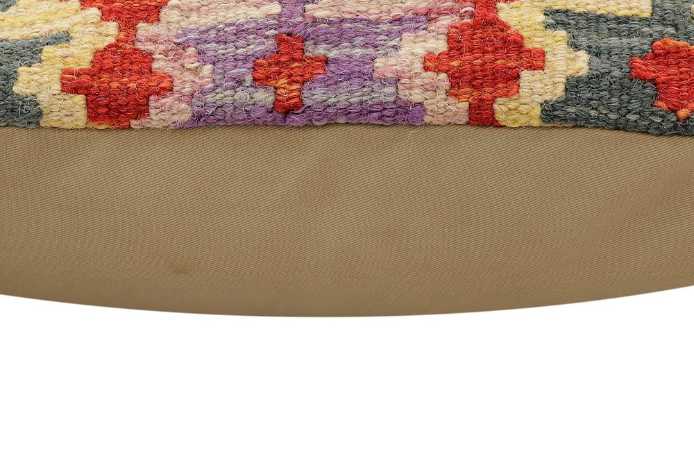 handmade Traditional Pillow Rust Blue Hand-Woven SQUARE 100% WOOL Hand woven turkish pillow2 x 2