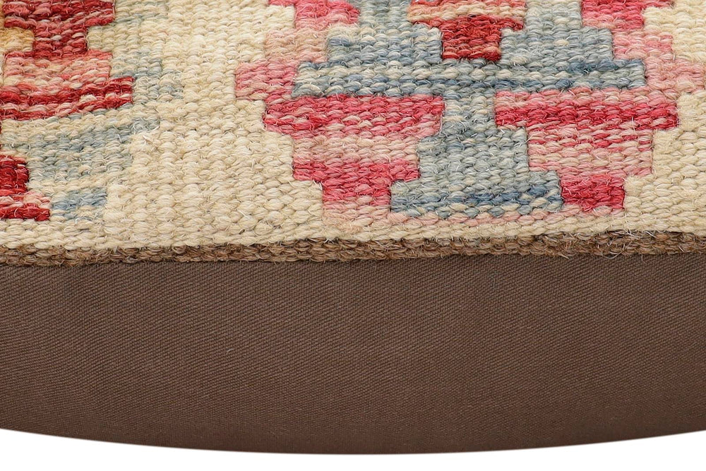 handmade Traditional Pillow Red Blue Hand-Woven SQUARE 100% WOOL Hand woven turkish pillow2 x 2