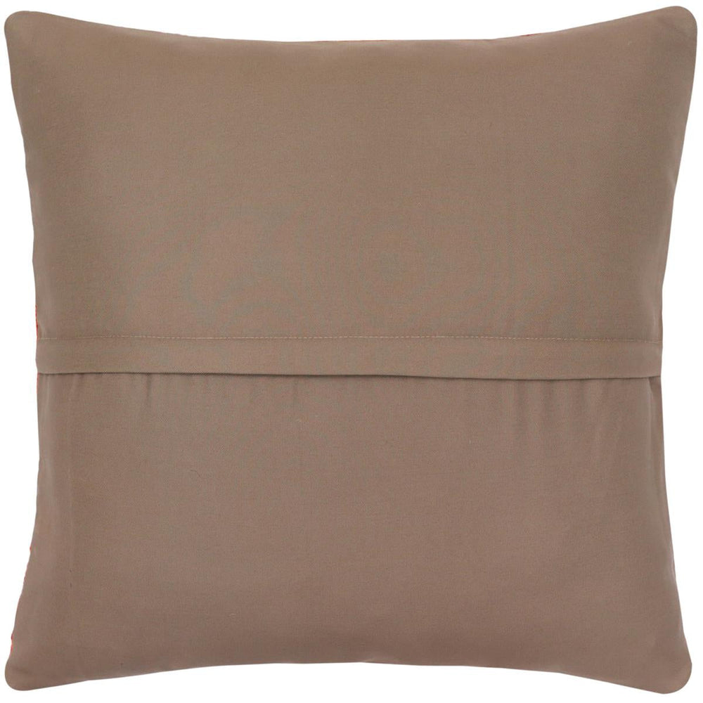 handmade Traditional Pillow Rust Blue Hand-Woven SQUARE 100% WOOL Hand woven turkish pillow2 x 2