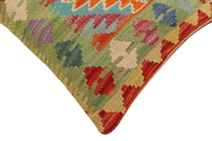 handmade Traditional Pillow Rust Blue Hand-Woven SQUARE 100% WOOL  Hand woven turkish pillow  PILLOW