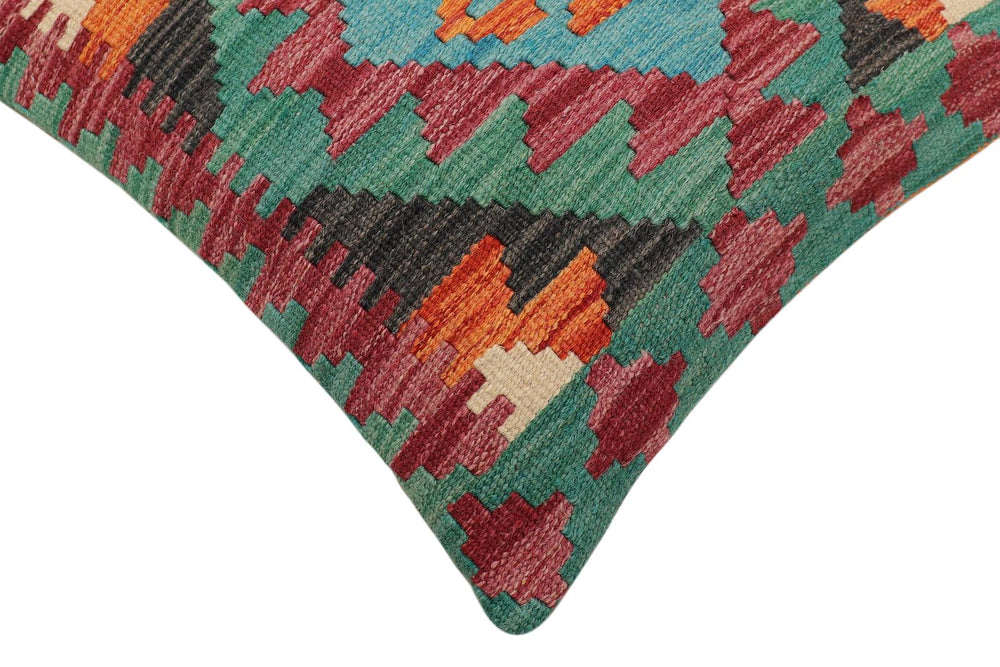 handmade Traditional Pillow Rust Red Hand-Woven SQUARE 100% WOOL Hand woven turkish pillow2 x 2