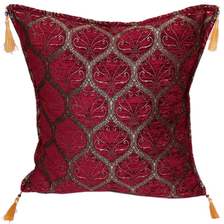 handmade Geometric Pillow Burgundy Grey Handmade RECTANGLE throw pillow 2 x 2