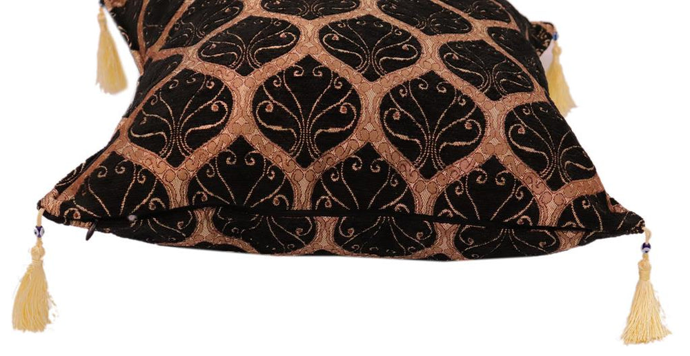 handmade Geometric Pillow Black Gold Handmade RECTANGLE throw pillow 2 x 2