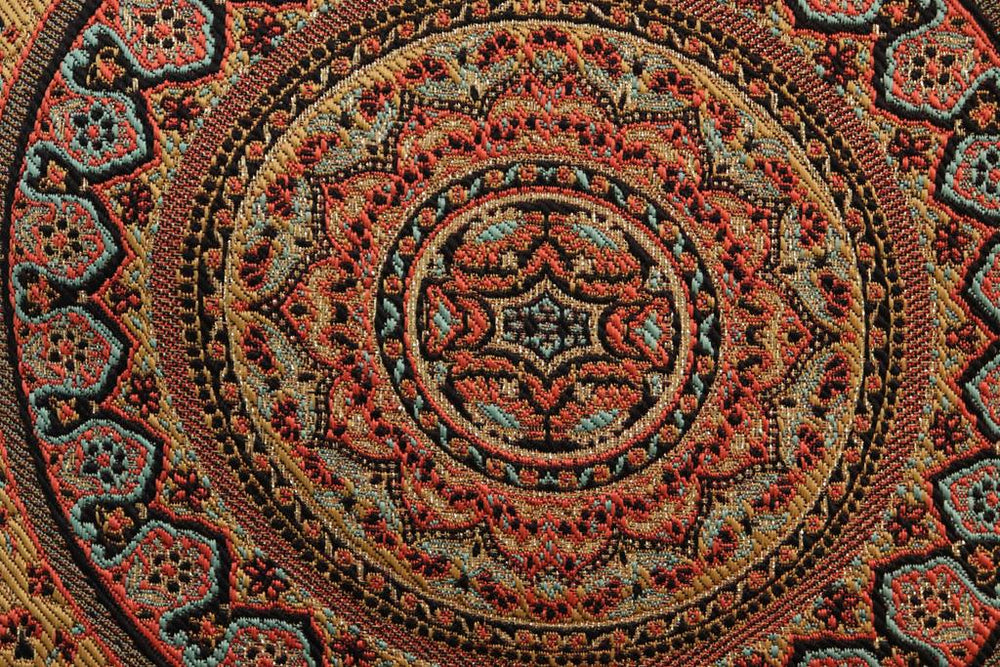 handmade Geometric Pillow Rust Gold Handmade RECTANGLE throw pillow 2X2
