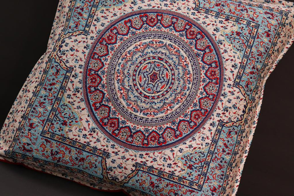 handmade Geometric Pillow Ivory Red Handmade RECTANGLE throw pillow 2X2